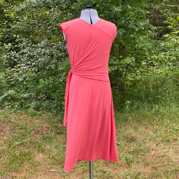 Coral Faux Wrap Dress - Picture 3 of 3